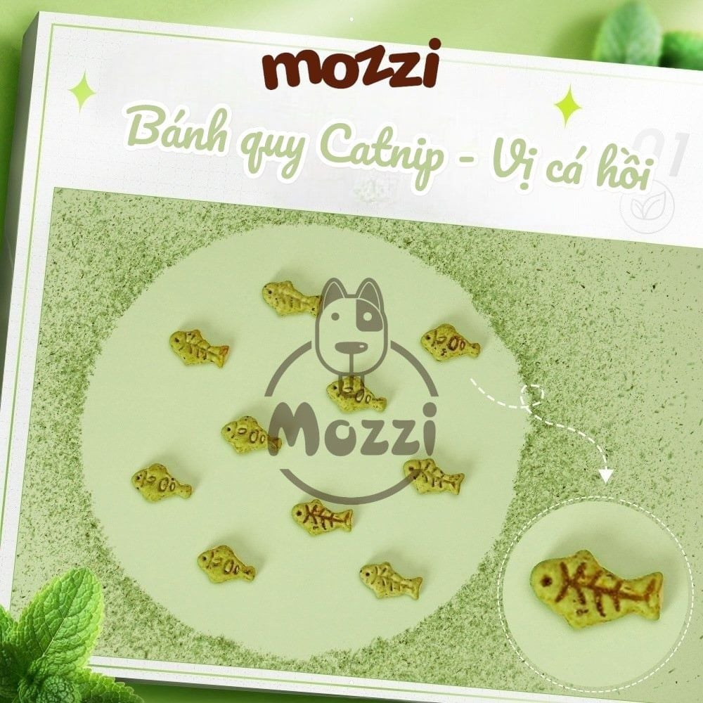 Snack cho mèo Bánh quy cá Catnip cỏ mèo QC
