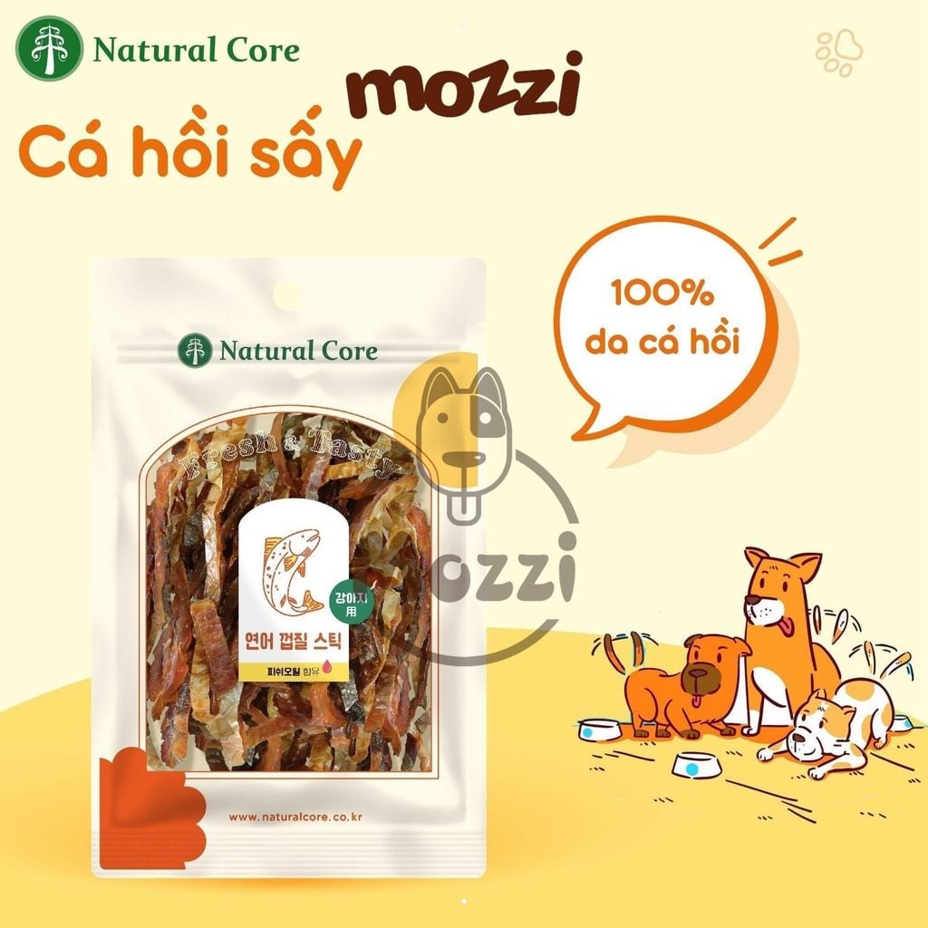 Snack cho chó mèo Cá hồi sấy Natural Core