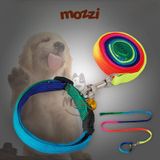  Dây dắt bảy màu kèm vòng cổ cho chó mèo 