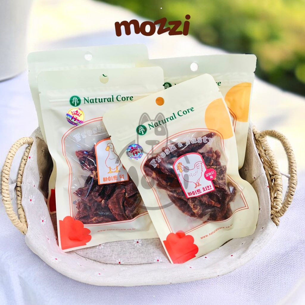 Snack cho chó Thịt gà vịt sấy mềm Natural Core cuộn xương cá sụn da bò