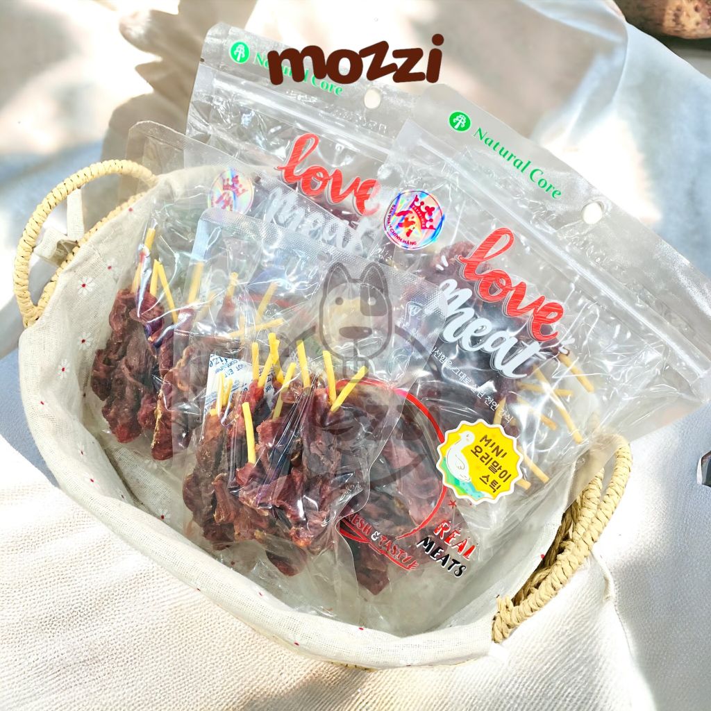 Snack cho chó Thịt gà vịt sấy mềm Natural Core cuộn xương cá sụn da bò