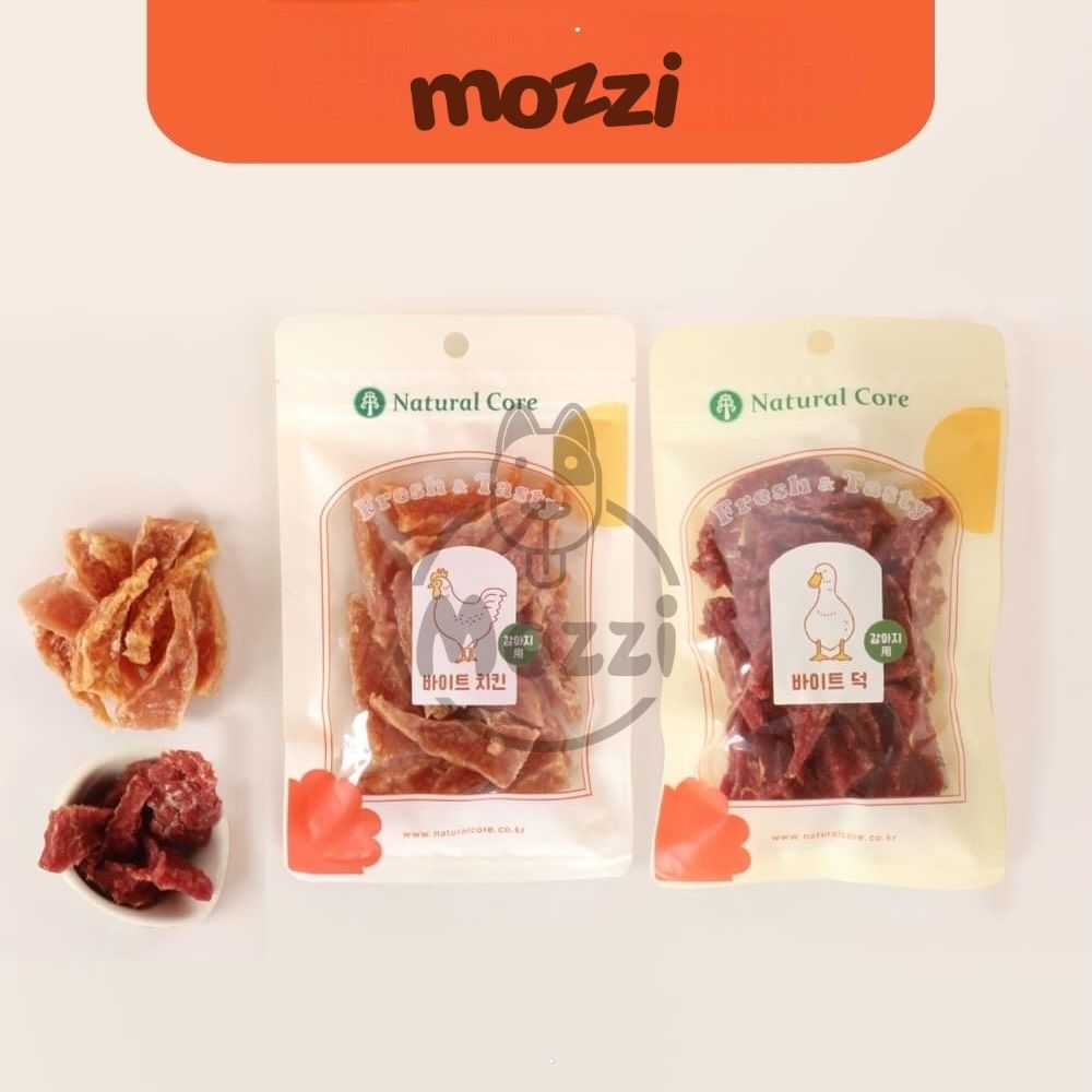 Snack cho chó Thịt gà vịt sấy mềm Natural Core cuộn xương cá sụn da bò