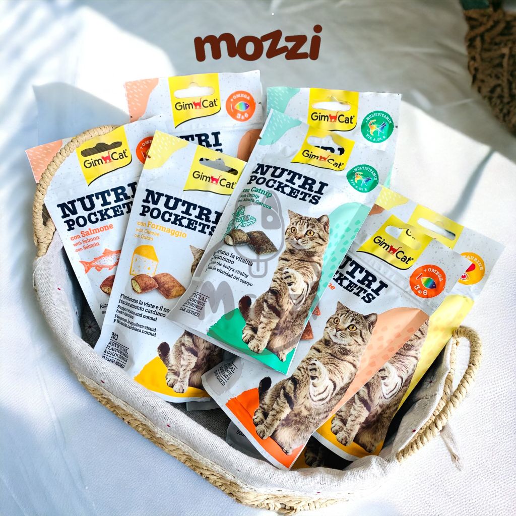 Snack cho mèo Bánh quy giòn GimCat có nhân nhiều vị gói 60gr