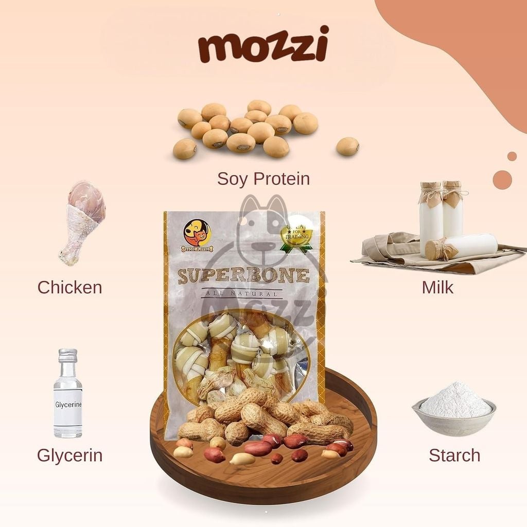 Snack cho chó Xương bọc Gà SuperBone Dogaholic gói 100gr