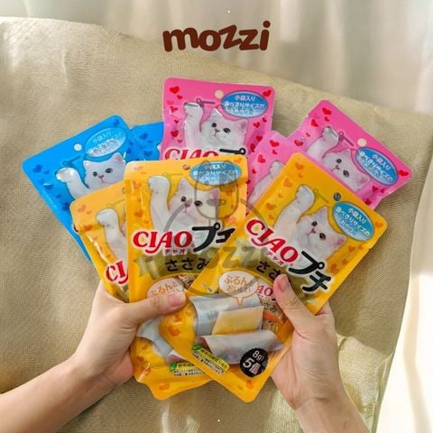  Snack cho mèo Miếng thạch Ciao Churu Petis 5x8gr Thái Lan 