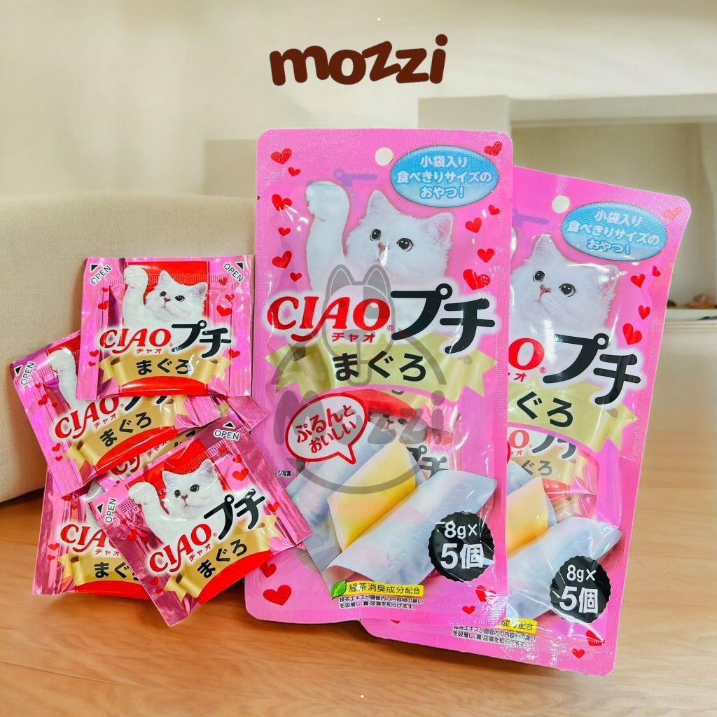 Snack cho mèo Miếng thạch Ciao Churu Petis 5x8gr Thái Lan