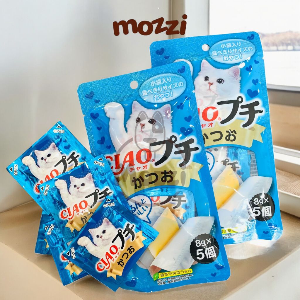 Snack cho mèo Miếng thạch Ciao Churu Petis 5x8gr Thái Lan
