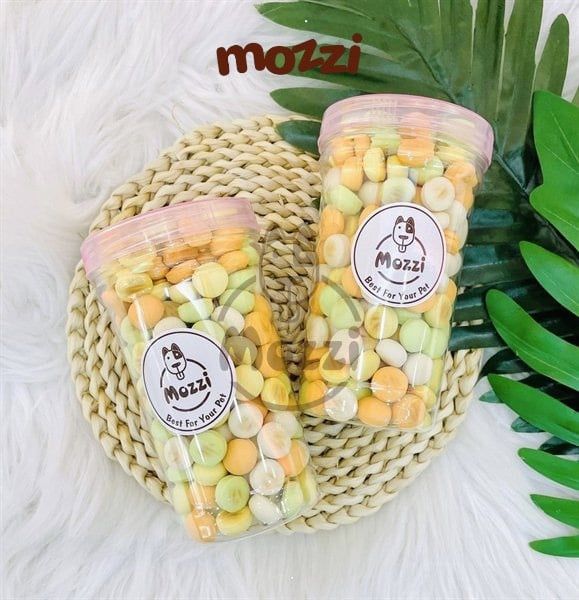 [Hũ chiết] Snack cho chó Bánh quy bổ sung canxi hình xương tròn Thái Lan