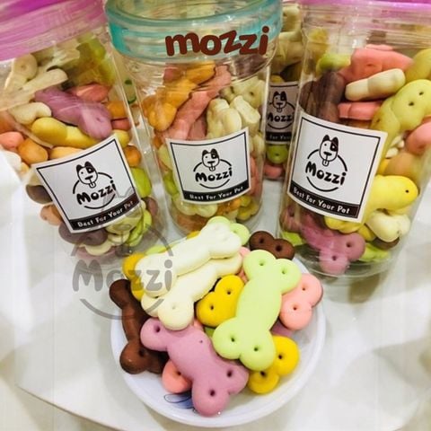  [Hũ chiết] Snack cho chó Bánh quy bổ sung canxi hình xương tròn Thái Lan 