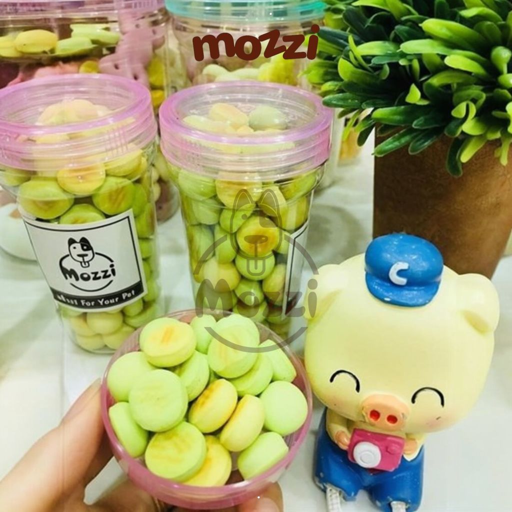 [Hũ chiết] Snack cho chó Bánh quy bổ sung canxi hình xương tròn Thái Lan