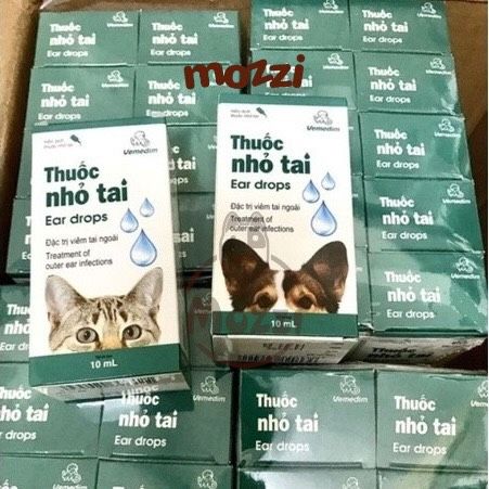 Nhỏ tai Vemedim viêm tai cho chó mèo Chai10ml
