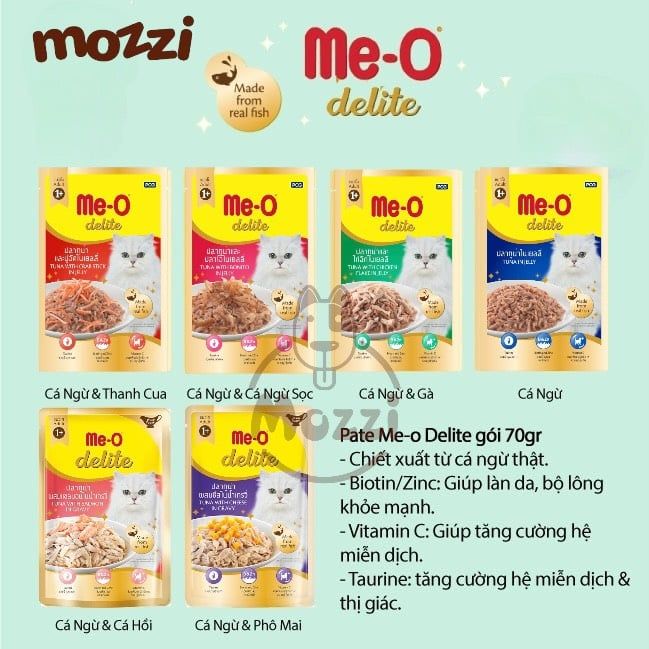Pate cho mèo Me-o Delite Gói 70gr