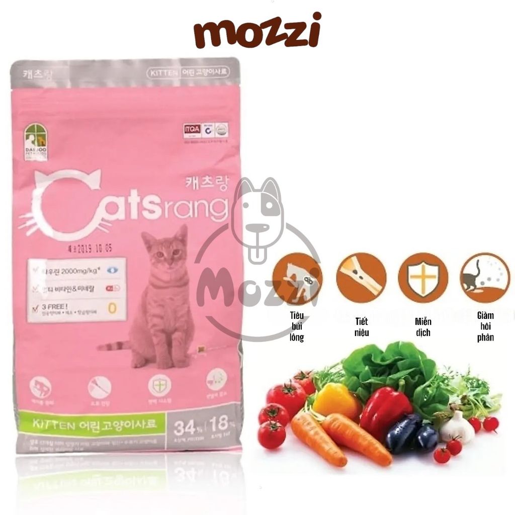 Thức ăn hạt Catsrang Kitten cho mèo con [400g - 1.5kg - 2kg]