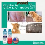  Sữa tắm Tropiclean OXYMED Gội ủ xả viêm da nấm ngứa 592ml cho chó mèo 