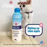  Sữa tắm Tropiclean OXYMED Gội ủ xả viêm da nấm ngứa 592ml cho chó mèo 