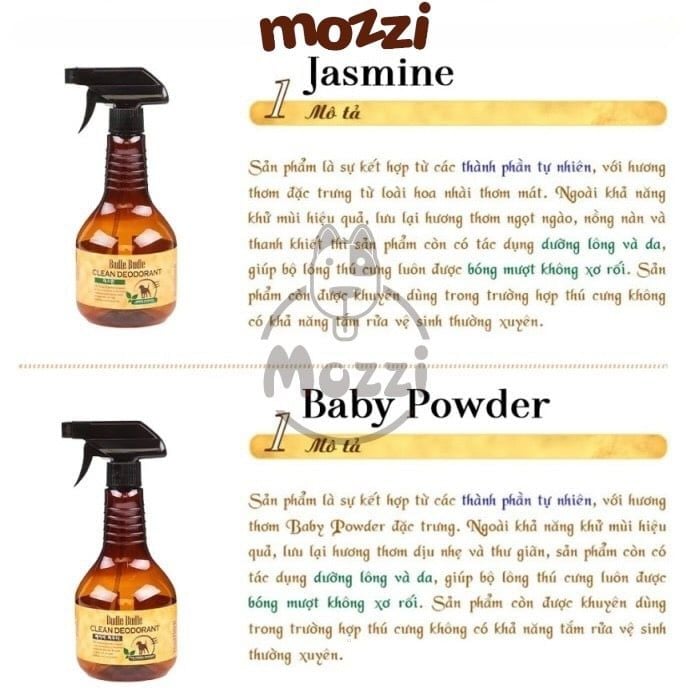 Xịt khử mùi dưỡng lông Budle’Budle hương thảo mộc Chai 530ml cho chó mèo