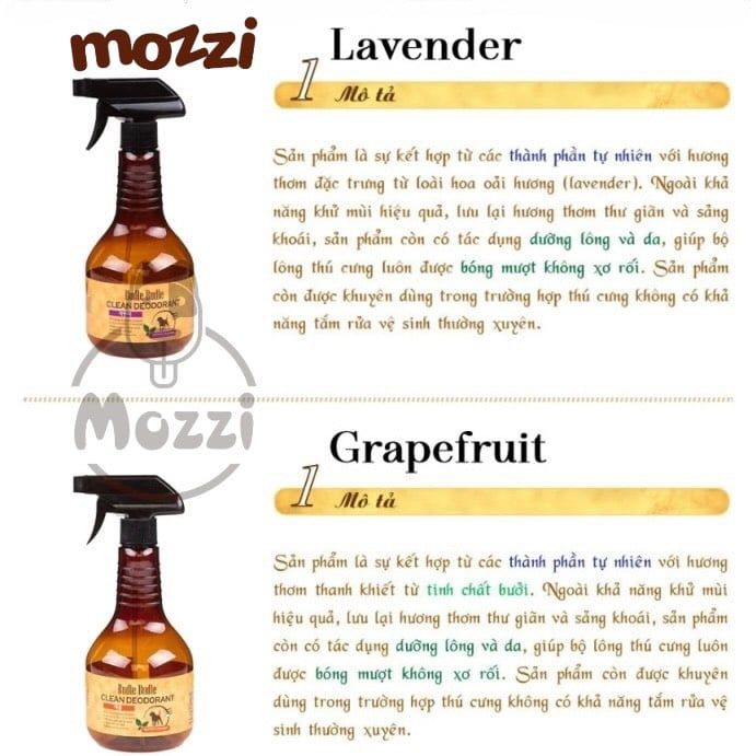 Xịt khử mùi dưỡng lông Budle’Budle hương thảo mộc Chai 530ml cho chó mèo