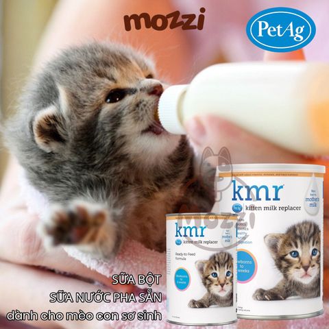  Sữa nước KMR Kitten Milk Replacer Liquid PetAg pha sẵn Lon 325ml cho mèo sơ sinh 