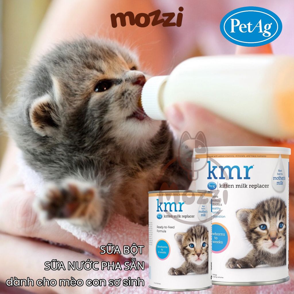 Sữa bột KMR Kitten Milk Replacer Powder PetAg Lon 170g 340g 749g cho mèo sơ sinh