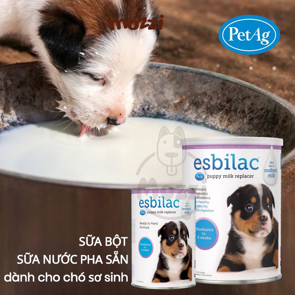 Sữa nước pha sẵn Esbilac Puppy Milk Replacer Liquid PetAg Lon 325ml cho chó con sơ sinh