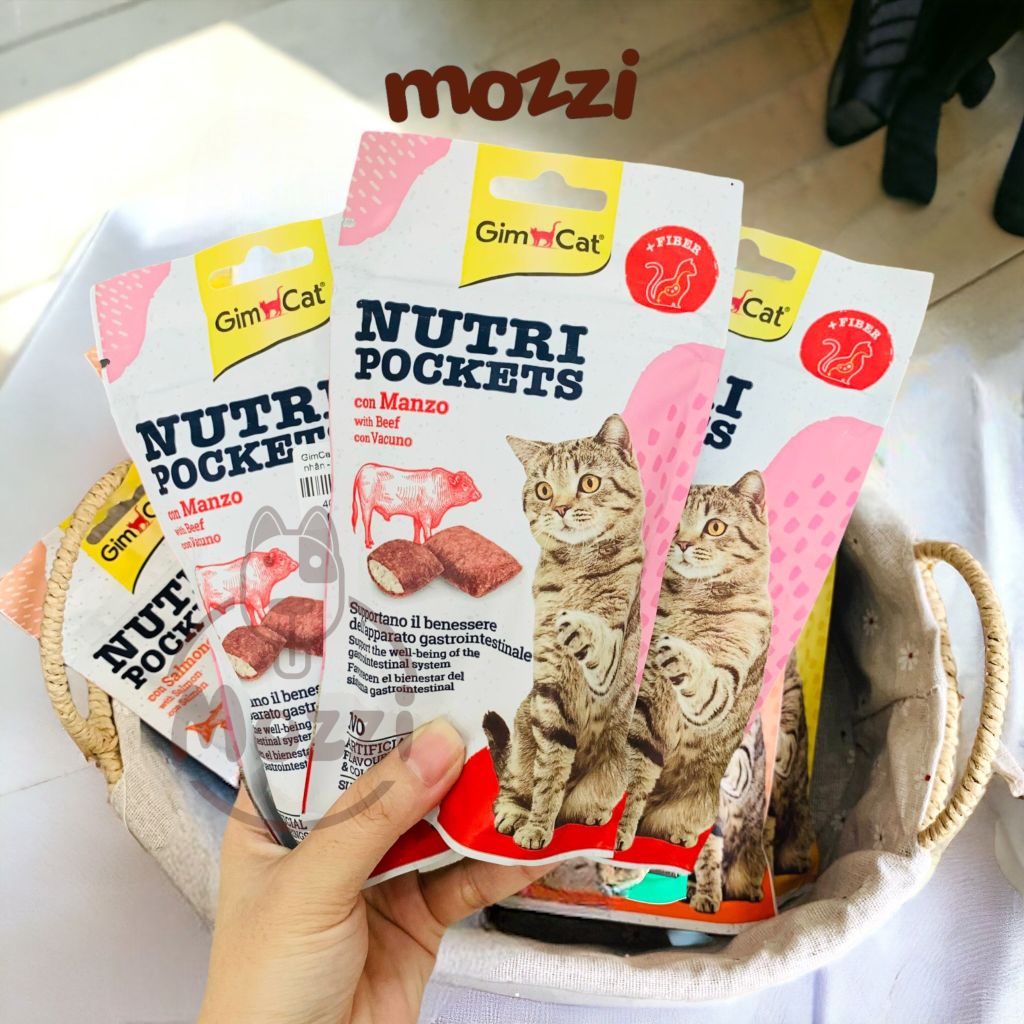 Snack cho mèo Bánh quy giòn GimCat có nhân nhiều vị gói 60gr