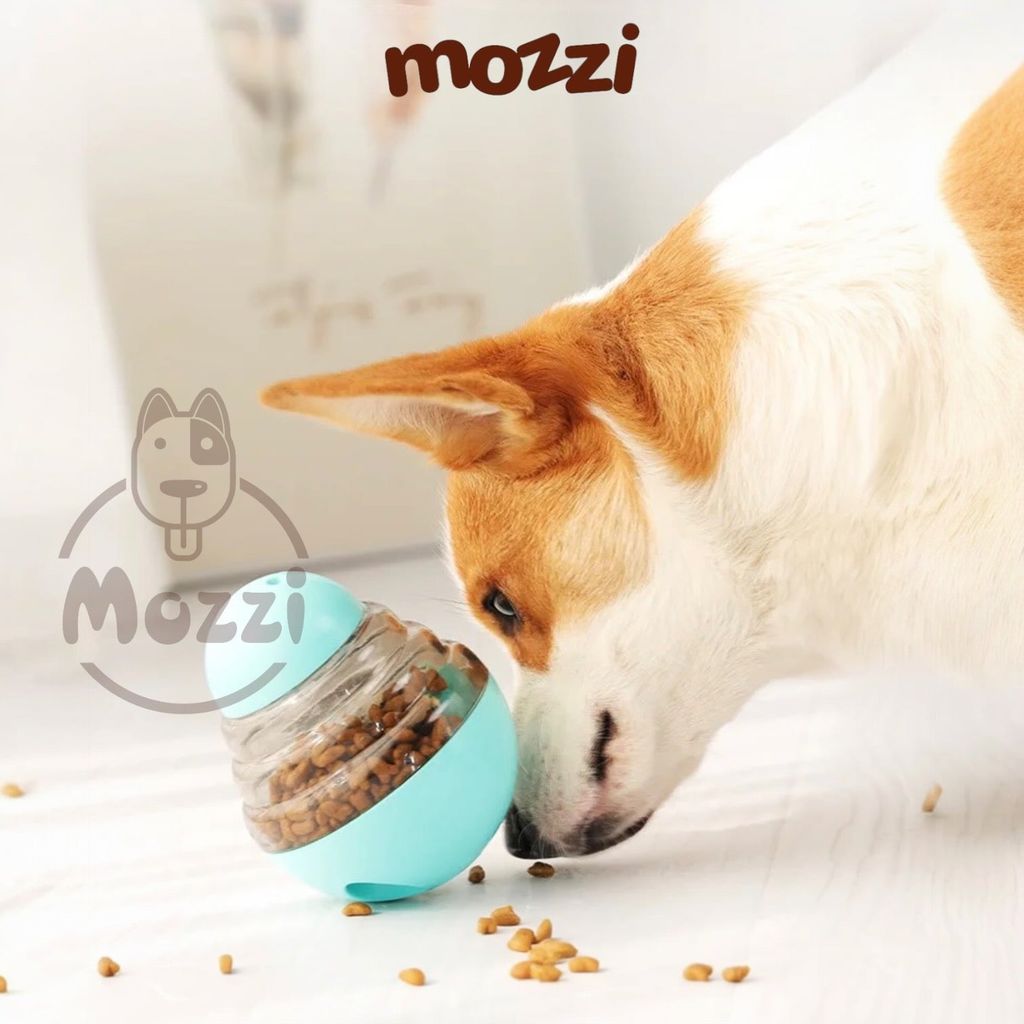 Đồ chơi lật đật rơi hạt thưởng nhả treat hình bo eo luyện trí thông minh cho chó
