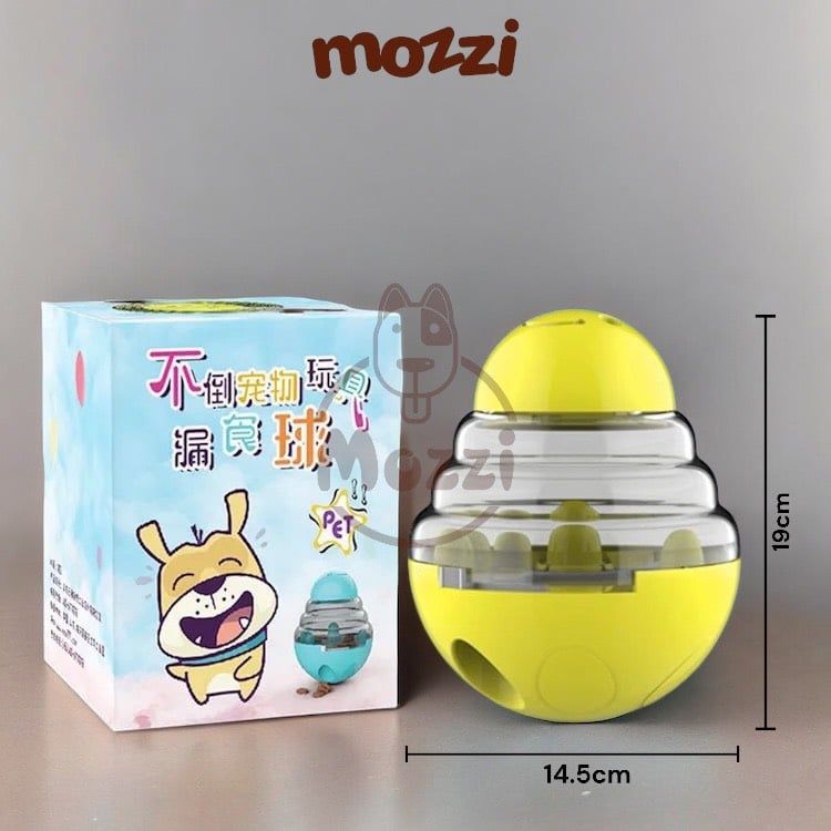 Đồ chơi lật đật rơi hạt thưởng nhả treat hình bo eo luyện trí thông minh cho chó