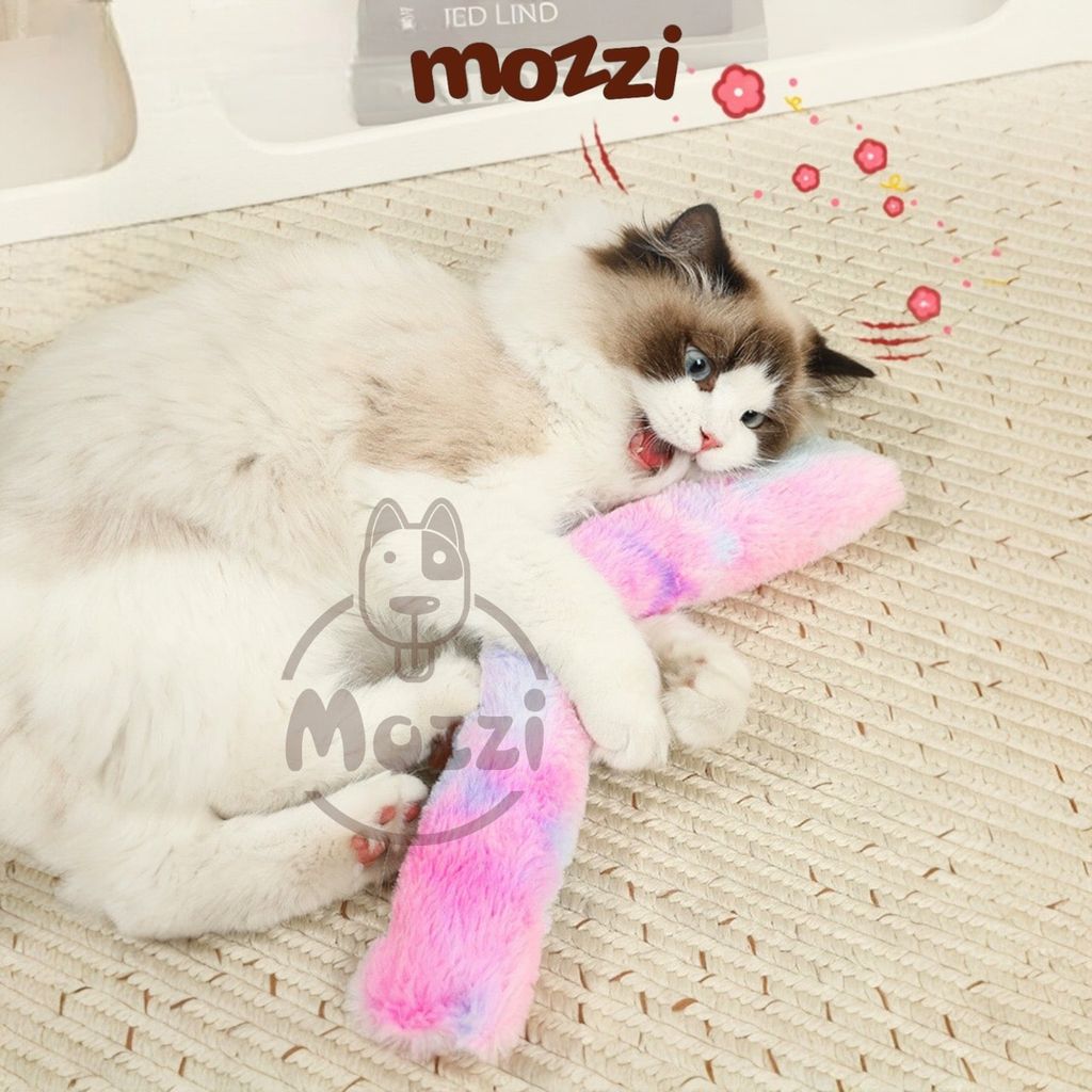 Đồ chơi Gối ôm bông Catnip dài mềm mịn cho mèo