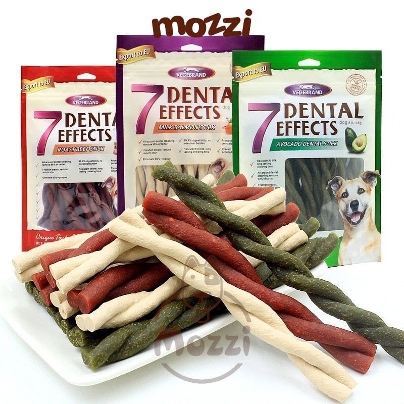 Snack cho chó Xương nhai 7 Dental Effects gặm sạch răng Gói 160g Thái Lan
