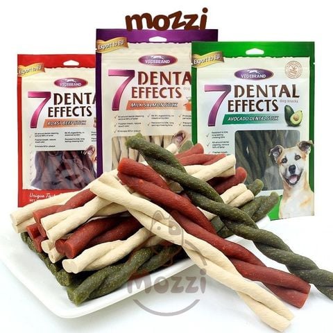  Snack cho chó Xương nhai 7 Dental Effects gặm sạch răng Gói 160g Thái Lan 