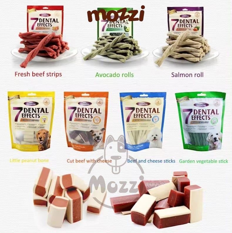Snack cho chó Xương nhai 7 Dental Effects gặm sạch răng Gói 160g Thái Lan