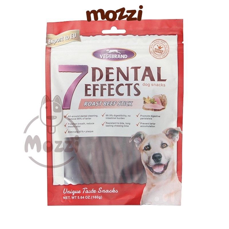 Snack cho chó Xương nhai 7 Dental Effects gặm sạch răng Gói 160g Thái Lan