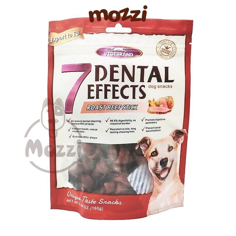 Snack cho chó Xương nhai 7 Dental Effects gặm sạch răng Gói 160g Thái Lan