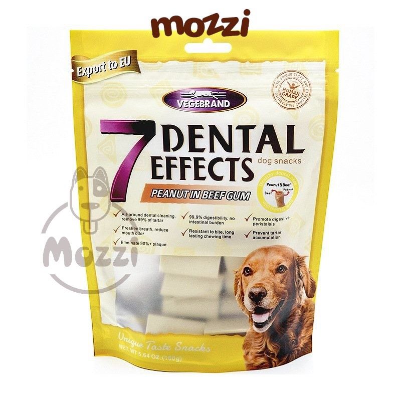 Snack cho chó Xương nhai 7 Dental Effects gặm sạch răng Gói 160g Thái Lan