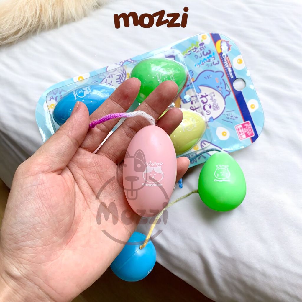 Đồ chơi Trứng nhựa âm thanh lông gà Cattyman cho mèo