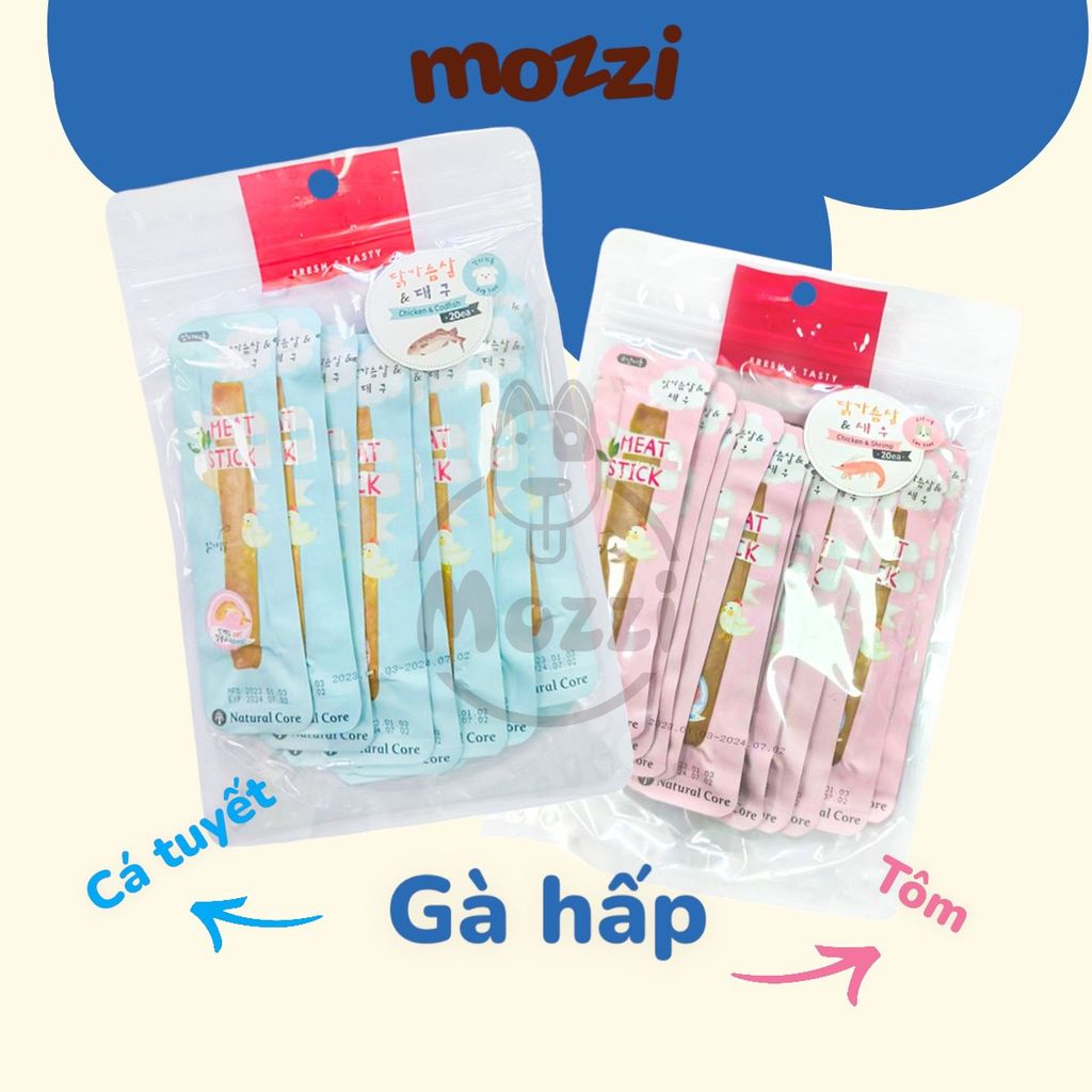 Snack cho chó mèo Gà hấp Tôm Cá tuyết Natural Core