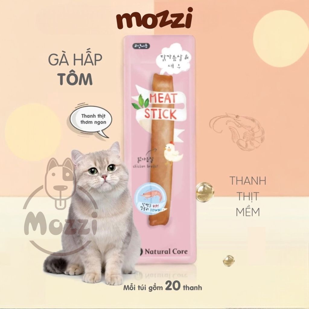 Snack cho chó mèo Gà hấp Tôm Cá tuyết Natural Core