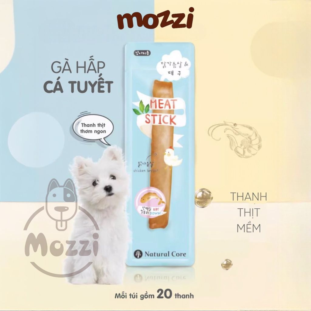 Snack cho chó mèo Gà hấp Tôm Cá tuyết Natural Core