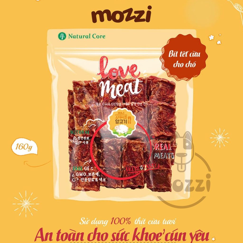 Snack cho chó Bít tết Bò Cừu Cá hồi