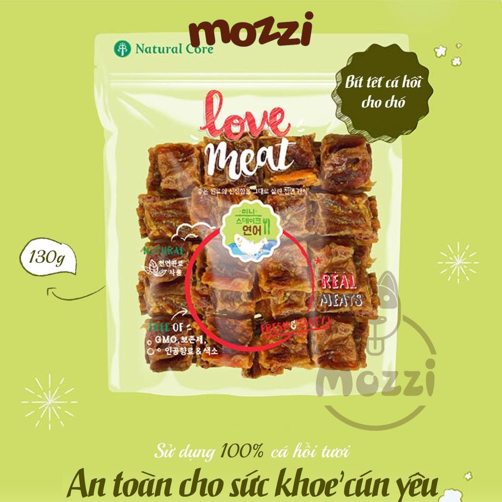 Snack cho chó Bít tết Bò Cừu Cá hồi