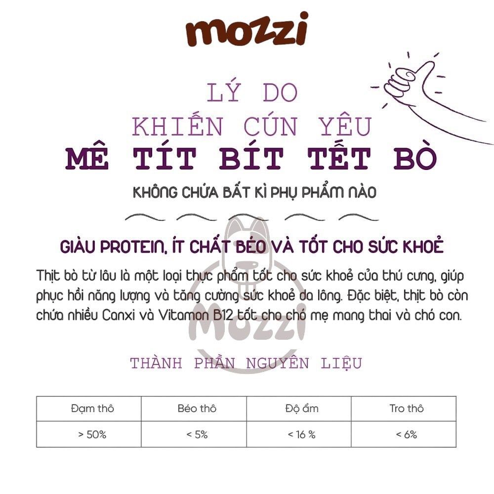 Snack cho chó Bít tết Bò Cừu Cá hồi