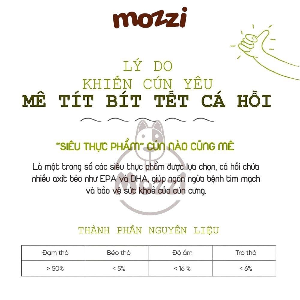 Snack cho chó Bít tết Bò Cừu Cá hồi