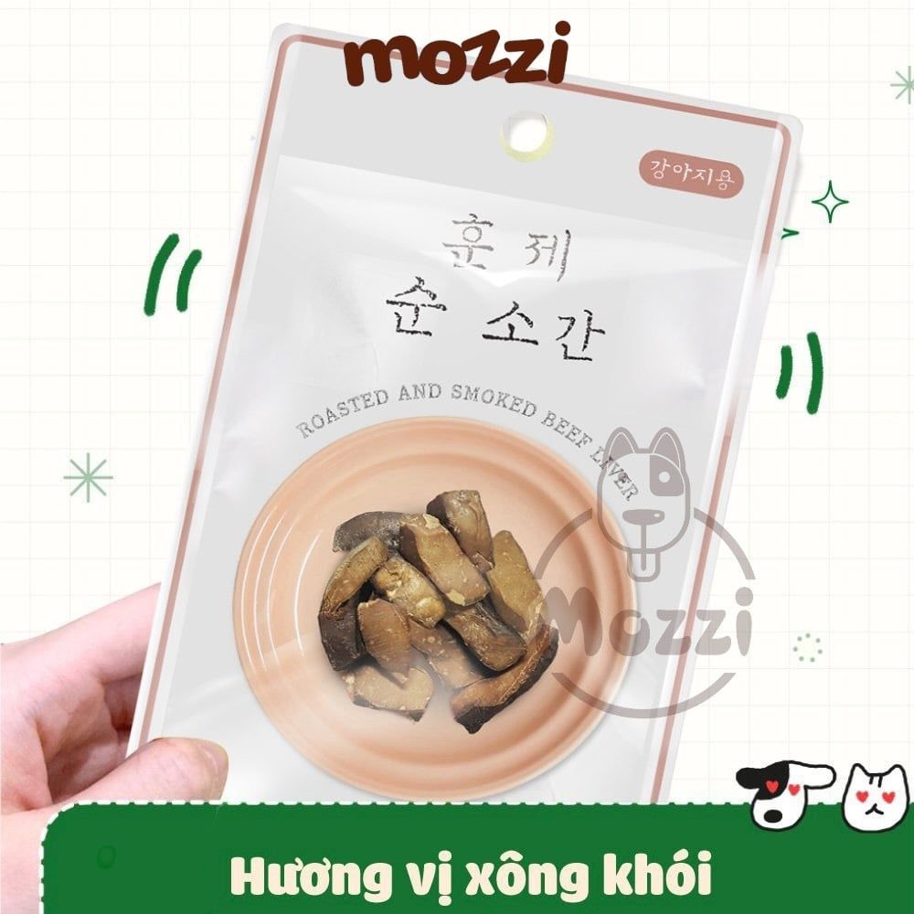 Snack cho chó Gan bò xông khói Natural Core Gói 45gr