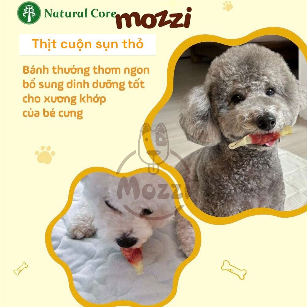 Snack cho chó Natural Core Thịt cuộn sụn tai thỏ