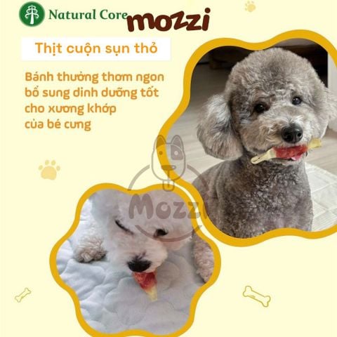  Snack cho chó Natural Core Thịt cuộn sụn tai thỏ 