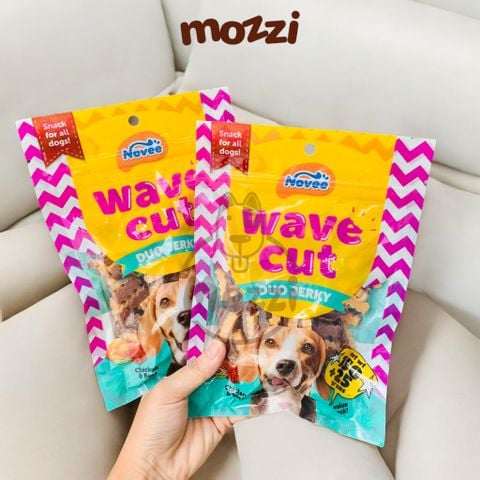  Snack cho chó viên mềm Duo Jerky Novee Wave Cut Gói 175gr Thái Lan 