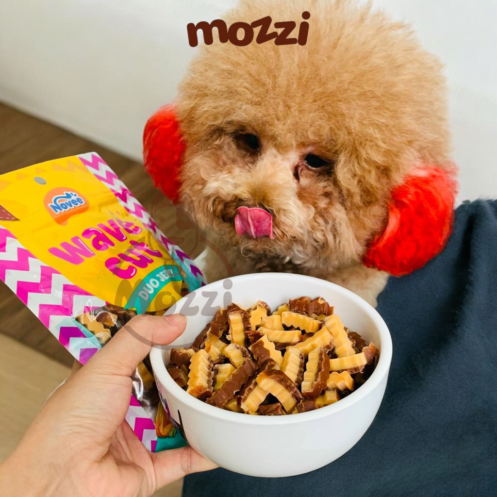 Snack cho chó viên mềm Duo Jerky Novee Wave Cut Gói 175gr Thái Lan