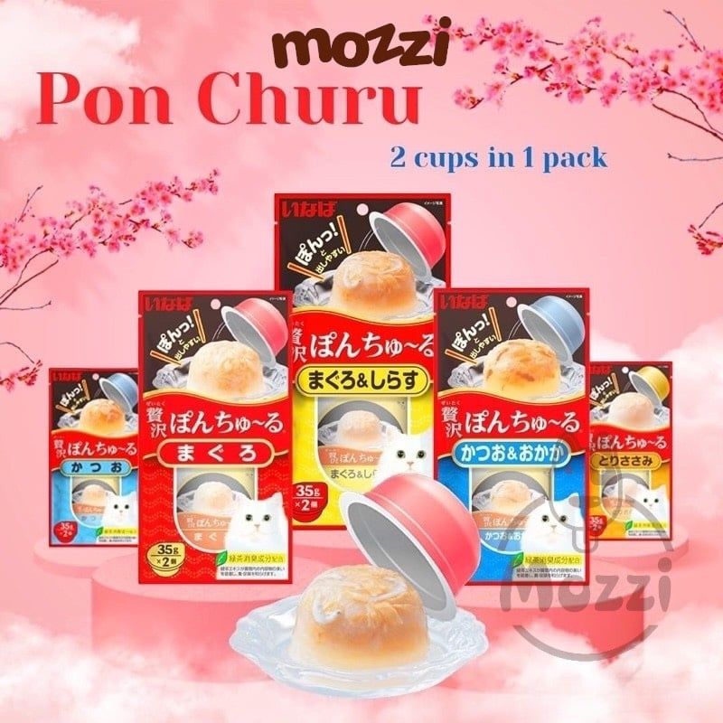 Snack cho mèo Cốc thạch Ciao Pon Churu 2x35gr Thái Lan