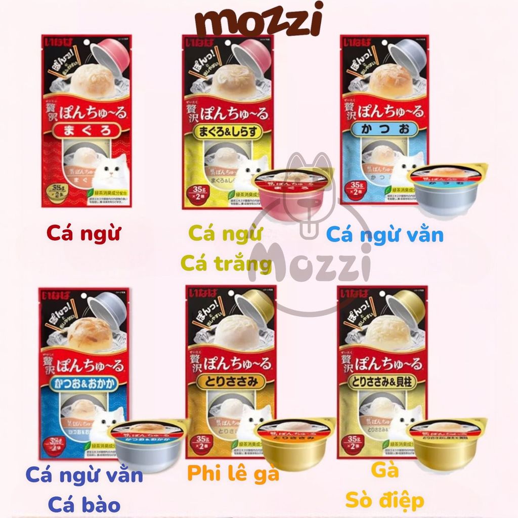 Snack cho mèo Cốc thạch Ciao Pon Churu 2x35gr Thái Lan