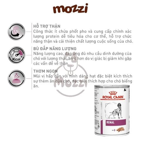  Pate cho chó Renal Royal Canin lon 410g 